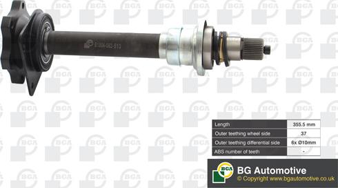 BGA DS2352 - Полуосевой вал, дифференциал autospares.lv