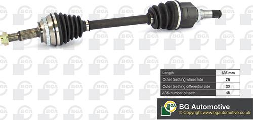 BGA DS7610L - Приводной вал autospares.lv