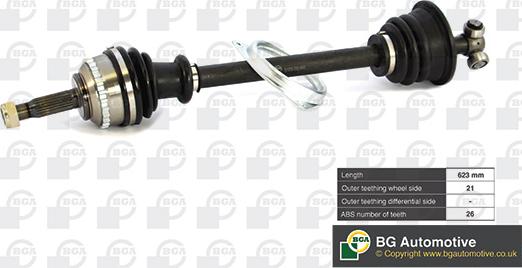 BGA DS7301LA - Приводной вал autospares.lv