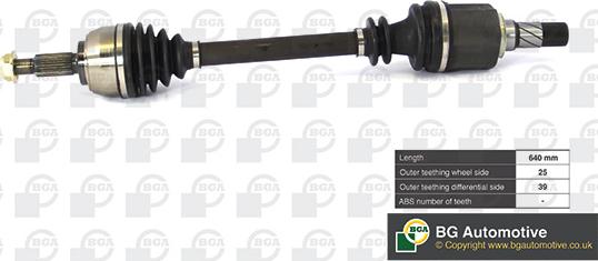 BGA DS7331LA - Приводной вал autospares.lv