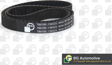 BGA TB6700 - Зубчатый ремень ГРМ autospares.lv