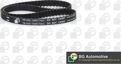 BGA TB1450 - Зубчатый ремень ГРМ autospares.lv