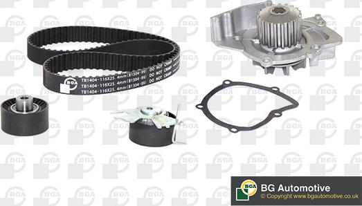 BGA TB1404CPK - Водяной насос + комплект зубчатого ремня ГРМ autospares.lv