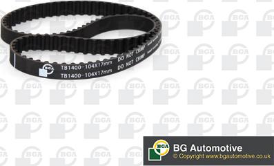 BGA TB1400 - Зубчатый ремень ГРМ autospares.lv