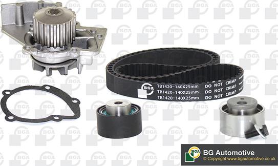 BGA TB1420CPK-1 - Водяной насос + комплект зубчатого ремня ГРМ autospares.lv