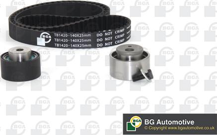 BGA TB1420K - Комплект зубчатого ремня ГРМ autospares.lv