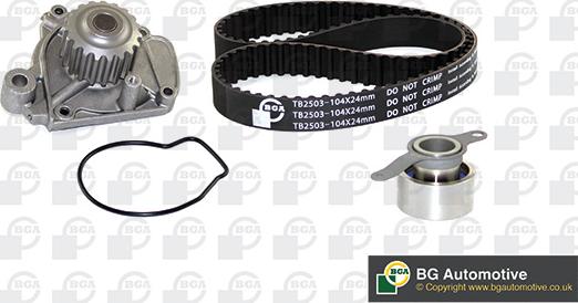 BGA TB2503CPK-1 - Водяной насос + комплект зубчатого ремня ГРМ autospares.lv