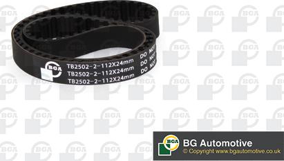 BGA TB2502-2 - Зубчатый ремень ГРМ autospares.lv