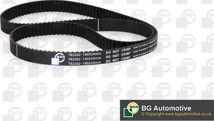 BGA TB2202 - Зубчатый ремень ГРМ autospares.lv