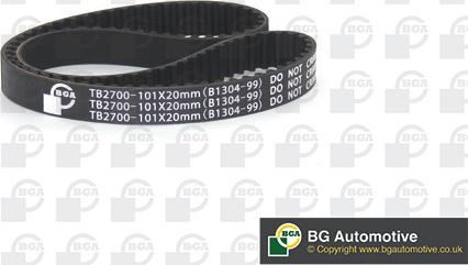 BGA TB2700 - Зубчатый ремень ГРМ autospares.lv