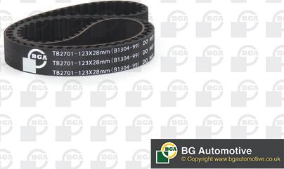 BGA TB2701 - Зубчатый ремень ГРМ autospares.lv