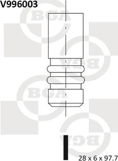 BGA V996003 - Выпускной клапан autospares.lv