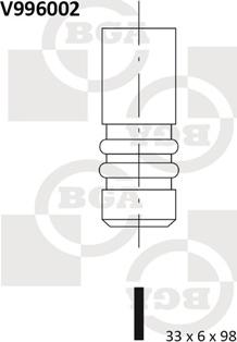 BGA V996002 - Впускной клапан autospares.lv