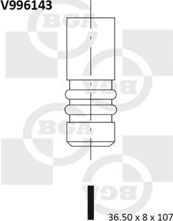 BGA V996143 - Впускной клапан autospares.lv