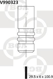 BGA V990323 - Впускной клапан autospares.lv