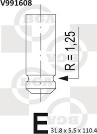 BGA V991608 - Выпускной клапан autospares.lv