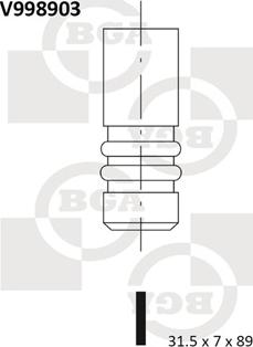 BGA V998903 - Выпускной клапан autospares.lv