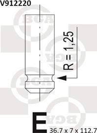 BGA V912220 - Впускной клапан autospares.lv