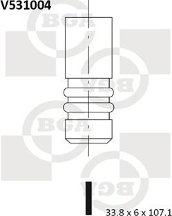 BGA V531004 - Выпускной клапан autospares.lv