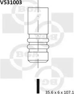 BGA V531003 - Впускной клапан autospares.lv