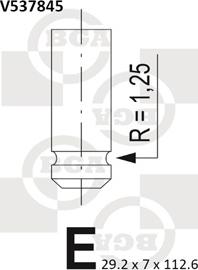 BGA V537845 - Выпускной клапан autospares.lv