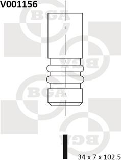 BGA V001156 - Выпускной клапан autospares.lv