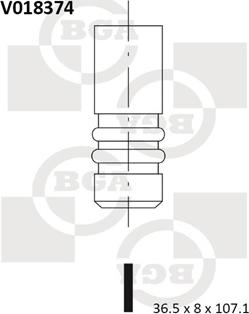 BGA V018374 - Впускной клапан autospares.lv