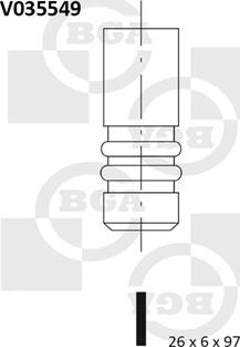 BGA V035549 - Впускной клапан autospares.lv