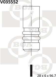 BGA V035552 - Выпускной клапан autospares.lv