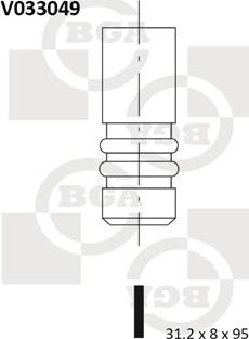 BGA V033049 - Выпускной клапан autospares.lv