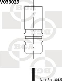 BGA V033029 - Выпускной клапан autospares.lv