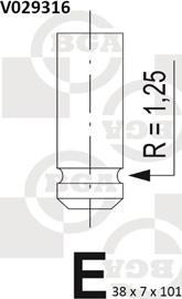 BGA V029316 - Впускной клапан autospares.lv