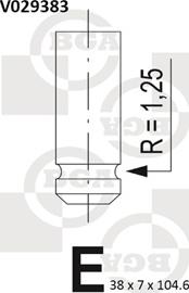 BGA V029383 - Впускной клапан autospares.lv