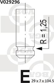BGA V029296 - Выпускной клапан autospares.lv