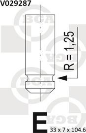 BGA V029287 - Впускной клапан autospares.lv