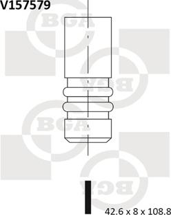 BGA V157579 - Впускной клапан autospares.lv