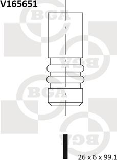 BGA V165651 - Выпускной клапан autospares.lv