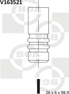 BGA V163521 - Выпускной клапан autospares.lv