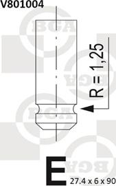 BGA V801004 - Выпускной клапан autospares.lv