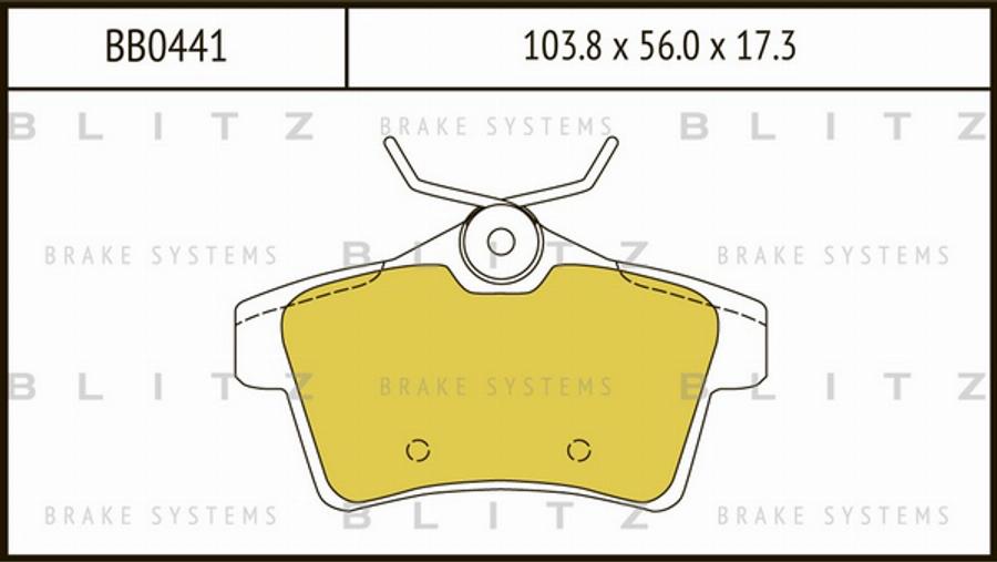 Blitz BB0441 - Тормозные колодки, дисковые, комплект autospares.lv