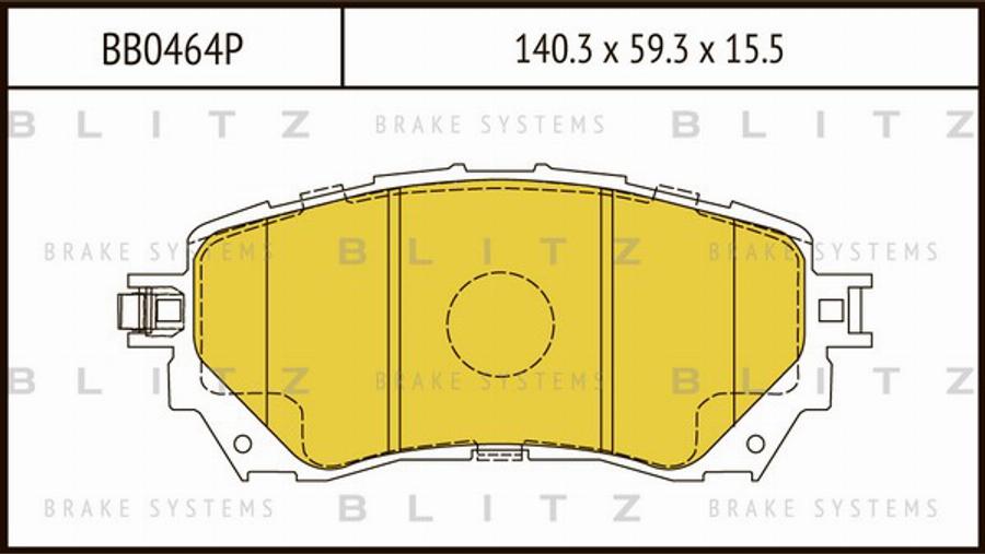 Blitz BB0464P - Тормозные колодки, дисковые, комплект autospares.lv