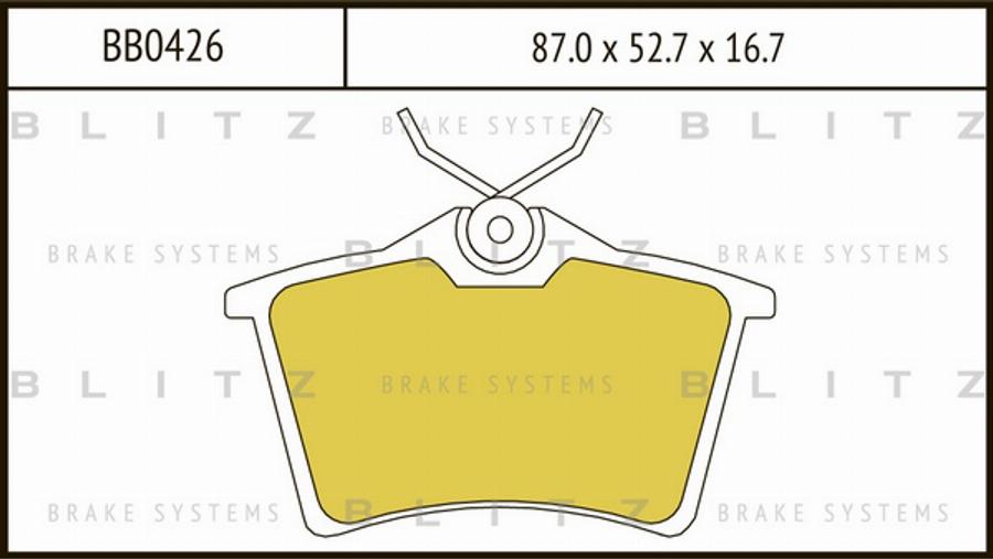 Blitz BB0426 - Тормозные колодки, дисковые, комплект autospares.lv