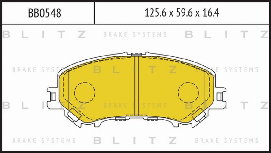 Blitz BB0548 - Тормозные колодки, дисковые, комплект autospares.lv