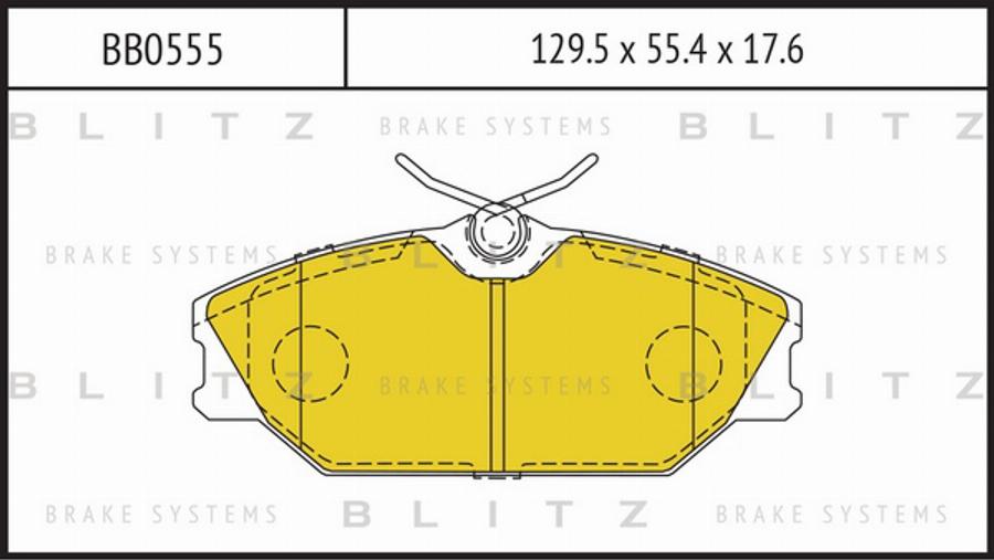 Blitz BB0555 - Тормозные колодки, дисковые, комплект autospares.lv