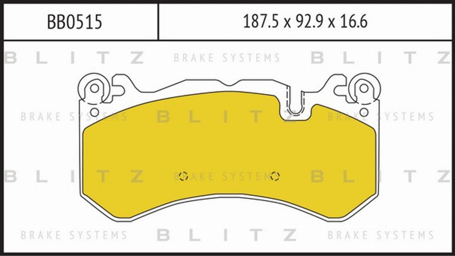 Blitz BB0515 - Тормозные колодки, дисковые, комплект autospares.lv