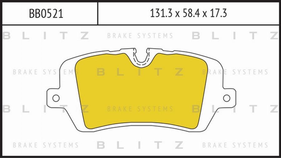 Blitz BB0521 - Тормозные колодки, дисковые, комплект autospares.lv