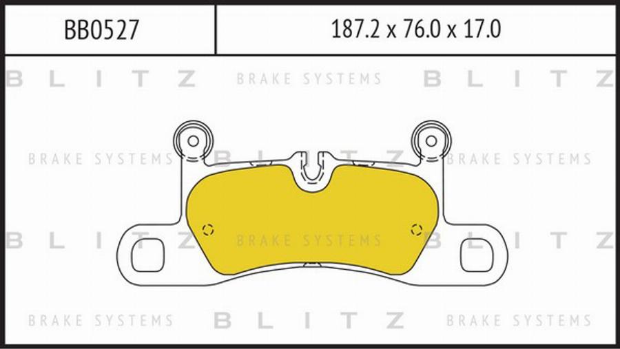 Blitz BB0527 - Тормозные колодки, дисковые, комплект autospares.lv