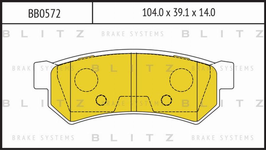 Blitz BB0572 - Тормозные колодки, дисковые, комплект autospares.lv