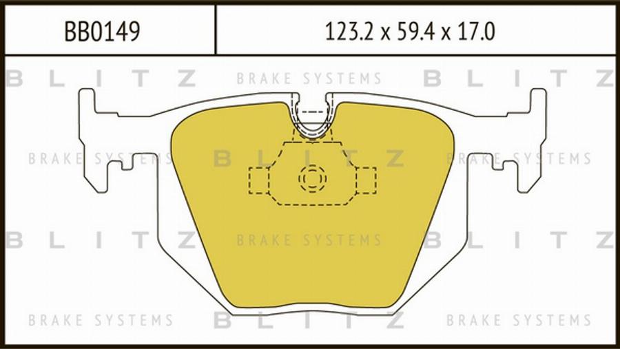 Blitz BB0149 - Тормозные колодки, дисковые, комплект autospares.lv