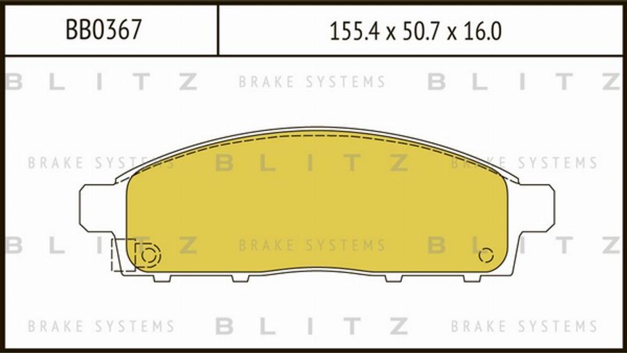 Blitz BB0367 - Тормозные колодки, дисковые, комплект autospares.lv